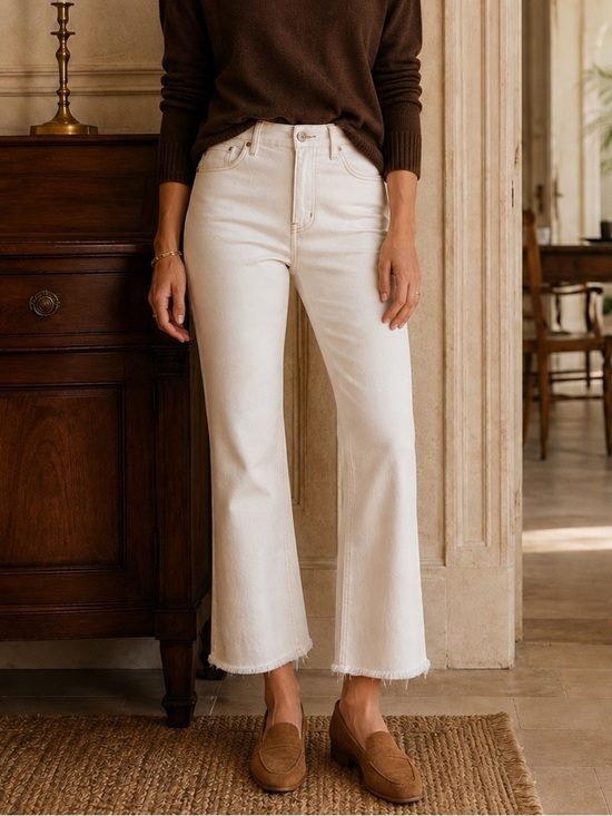 Spartina 449 Denim - Spartina 449 Ellington Kick Flare Jeans Pearl Off White 14